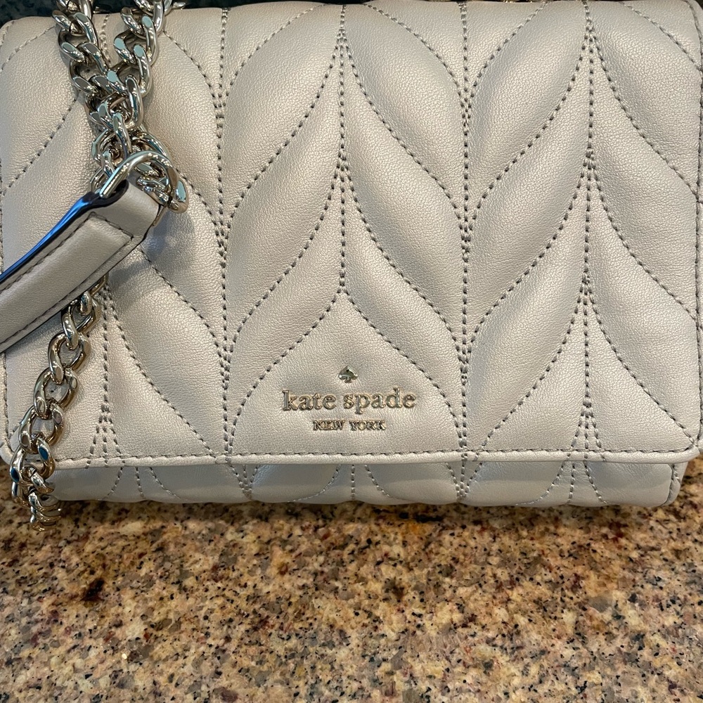 Kate Spade mini Evelyn Briar quilted crossbody.